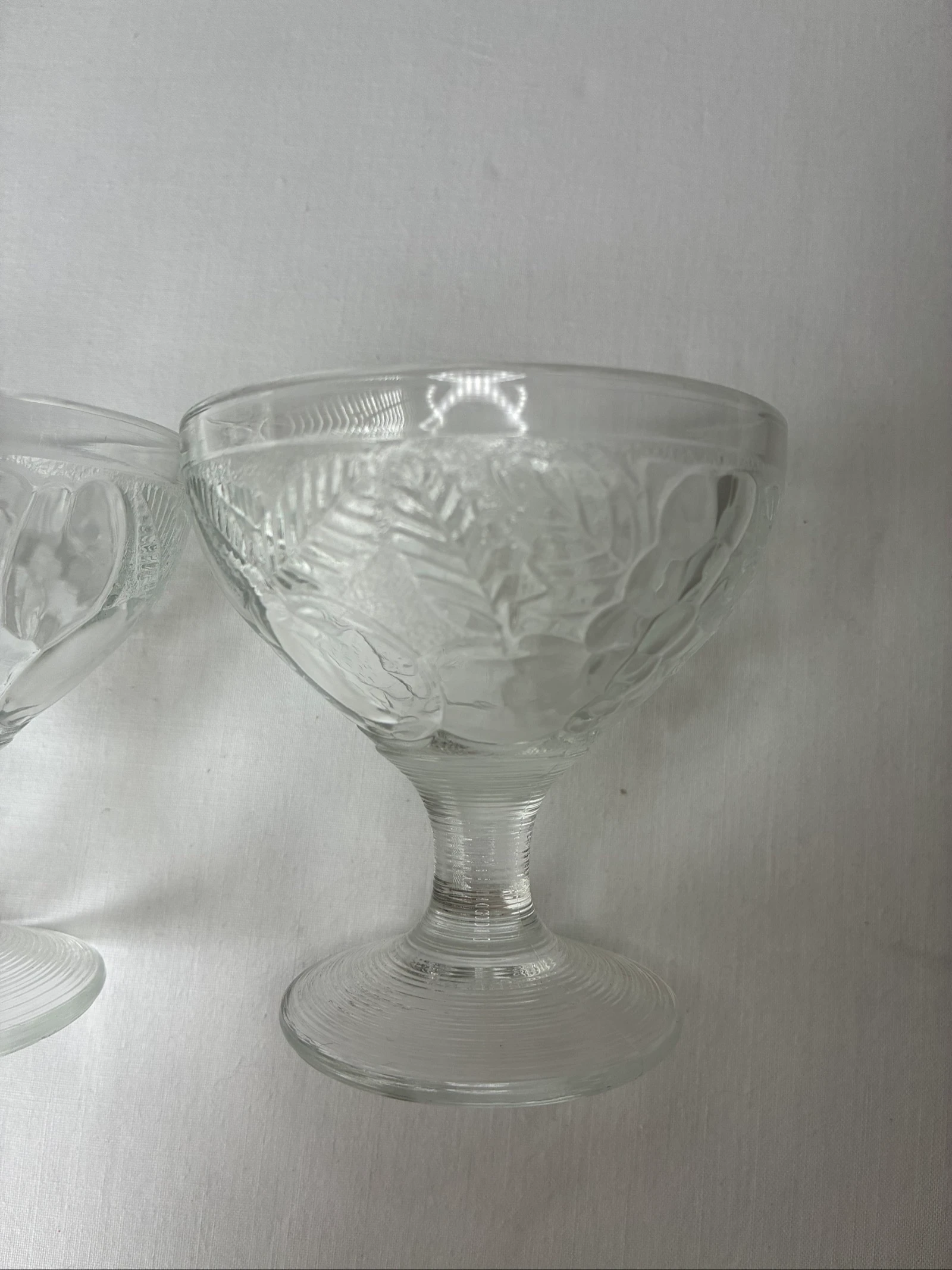 Lot de 2 coupes à glace / verres à dessert vintage en verre Luminarc France – photo 4